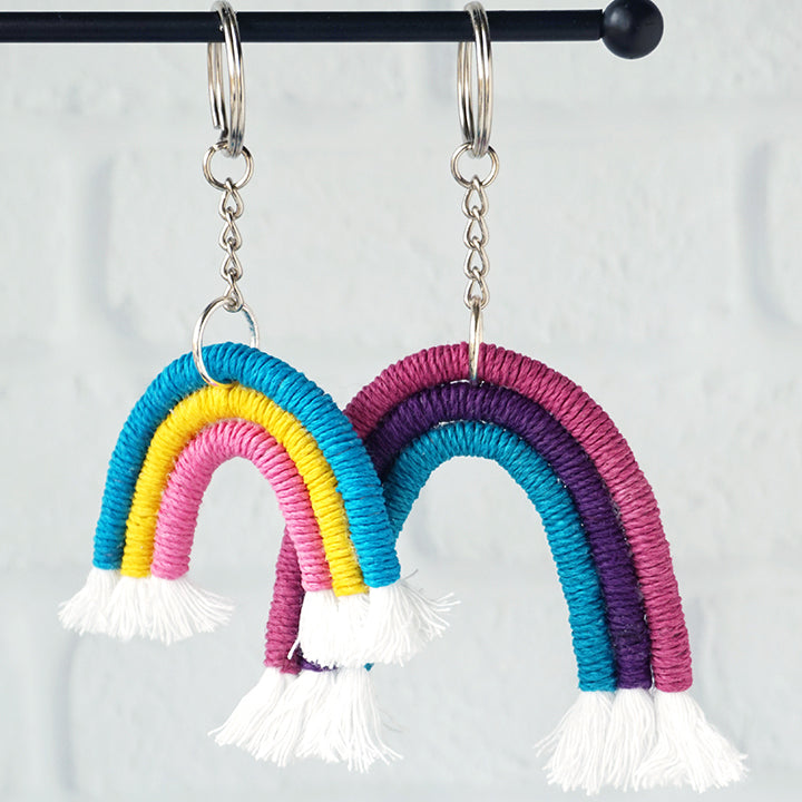 MACRAME RAINBOW KEYCHAIN