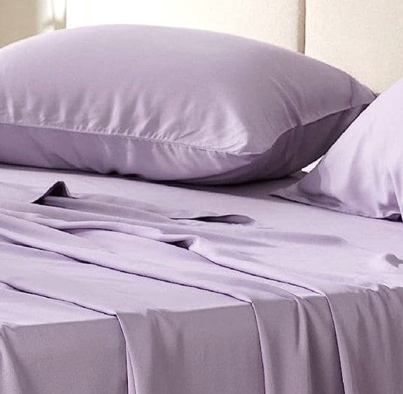 Lavender Bamboo Bed Sheets Set | Satin Weave | 400 TC Fabric