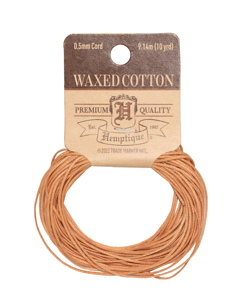 Waxed Cotton Cord Coil 0.5mm Natural