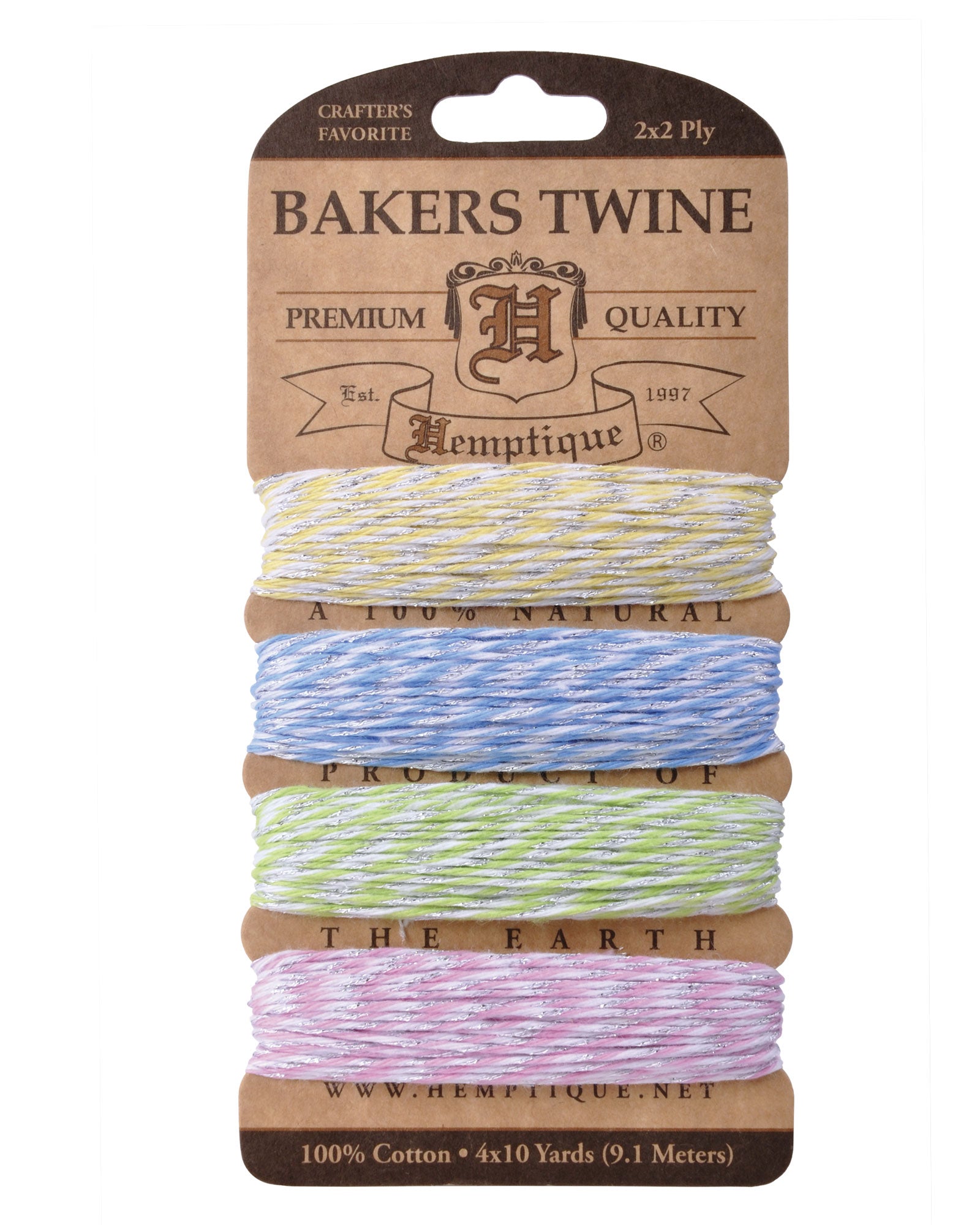 Cotton Bakers Twine Cards Metallic