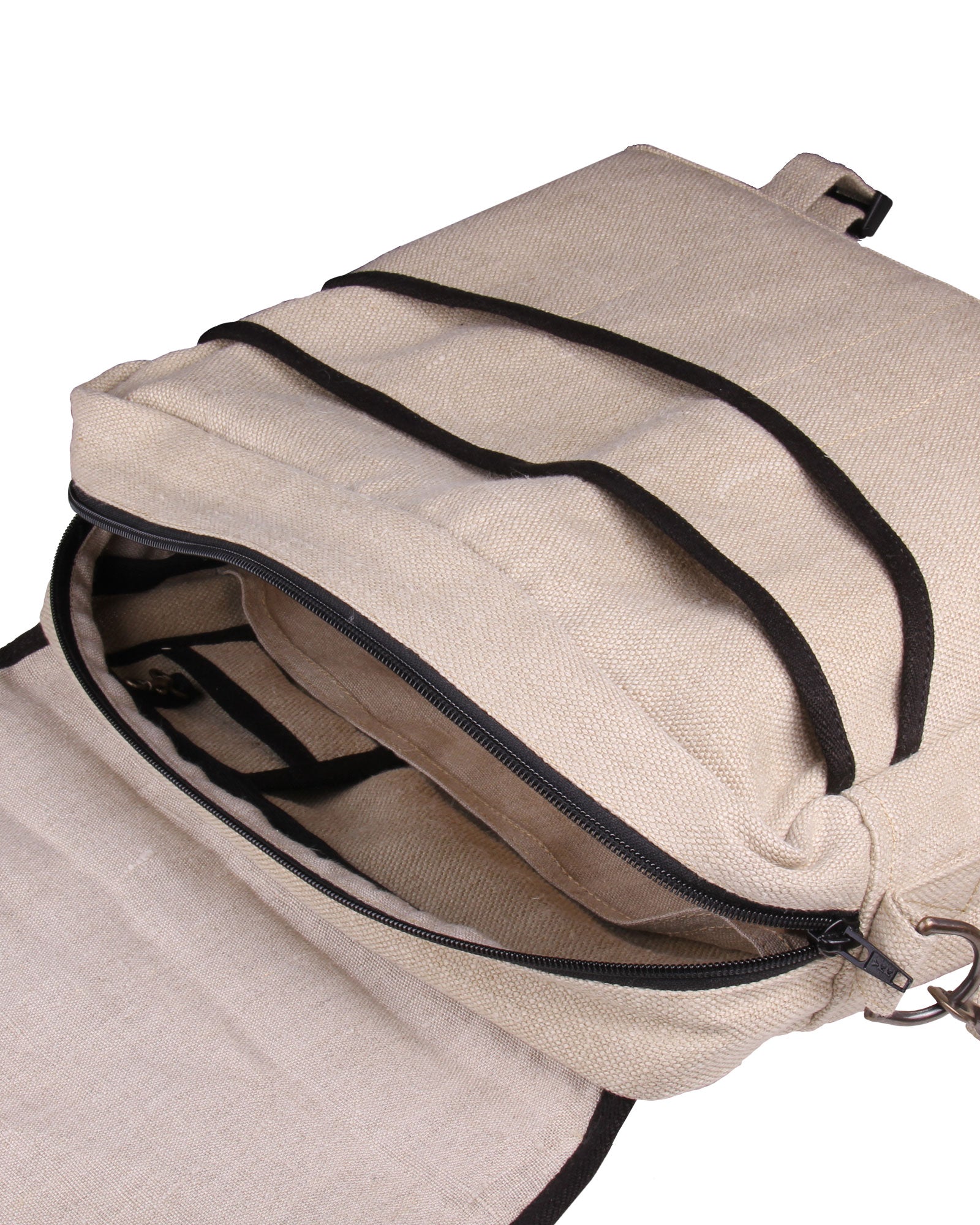 Natural Hemp Messenger Bag