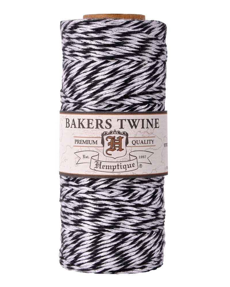 black silver metallic bakers twine 