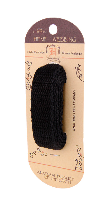 Hemp Webbing Card Black 