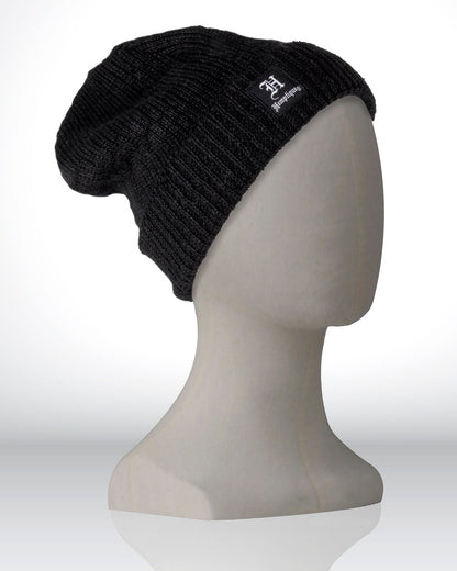 Black Short Hemp Beanies Hemptique