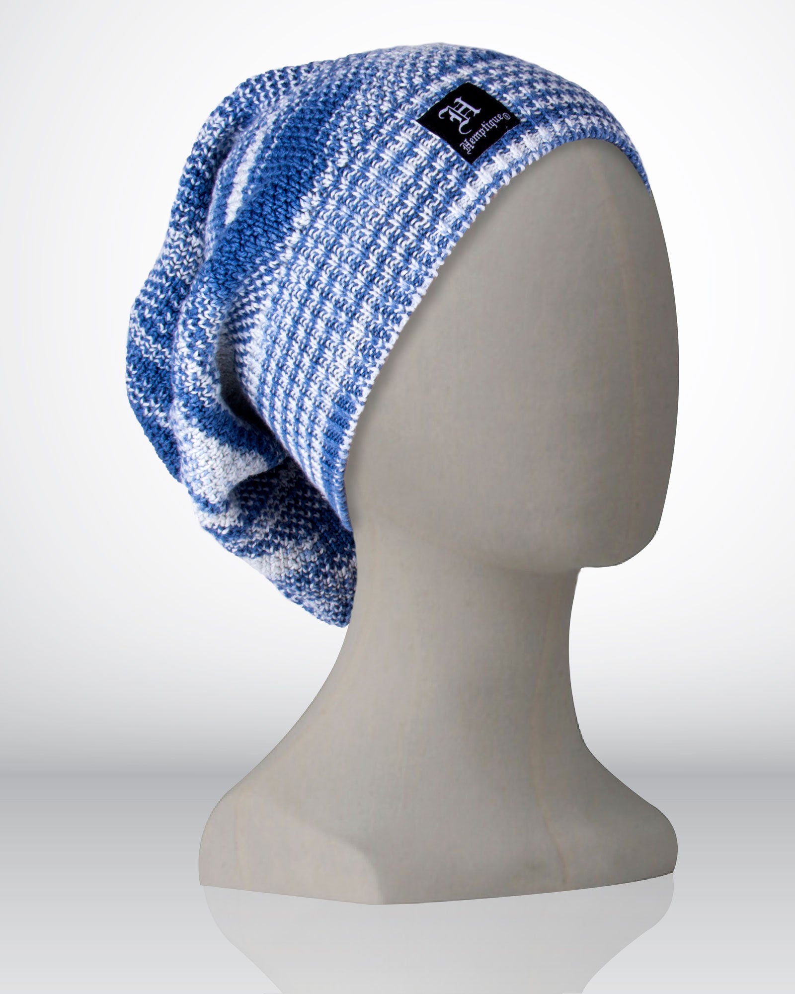 Blue Long Hemp Beanies Hemptique 