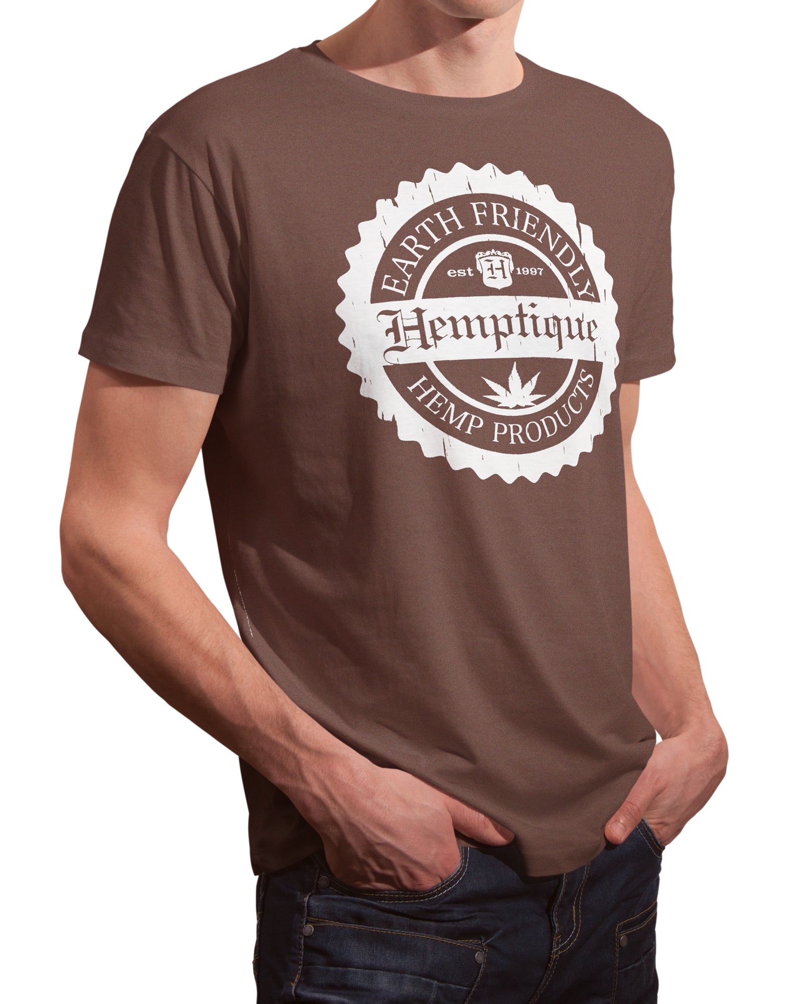 Hemp T-Shirt Hemptique Crest Design