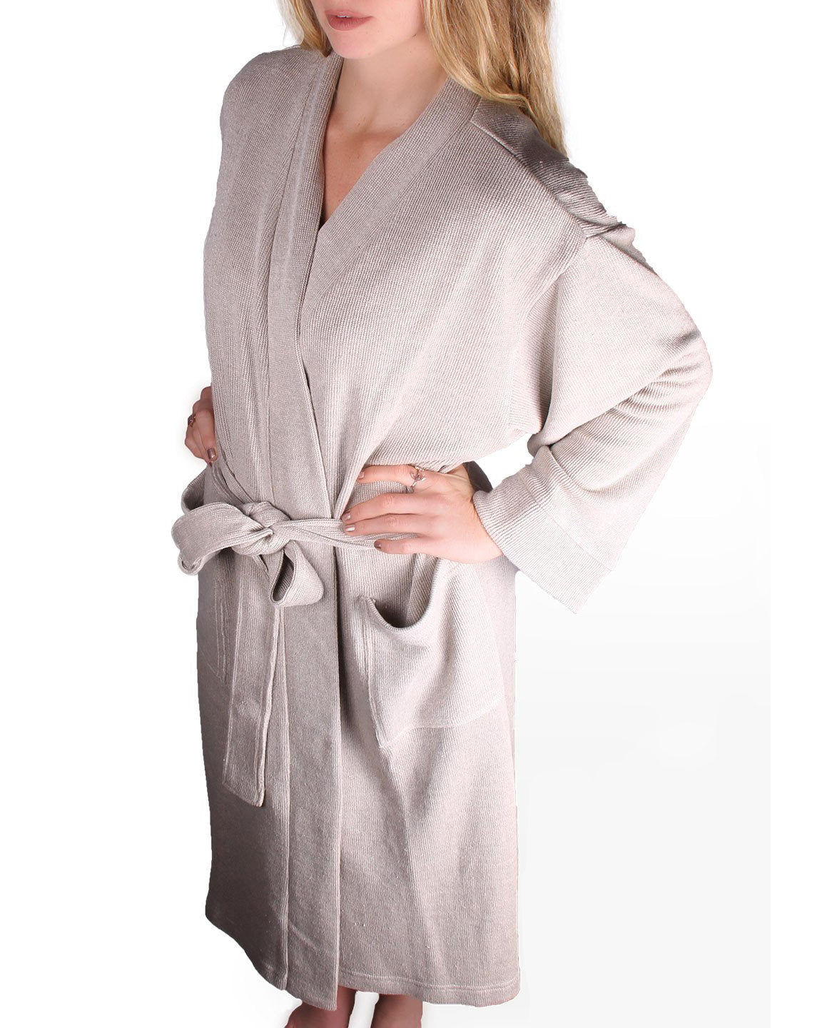 100% Hemp Knit Bathrobe - available in 2 colors