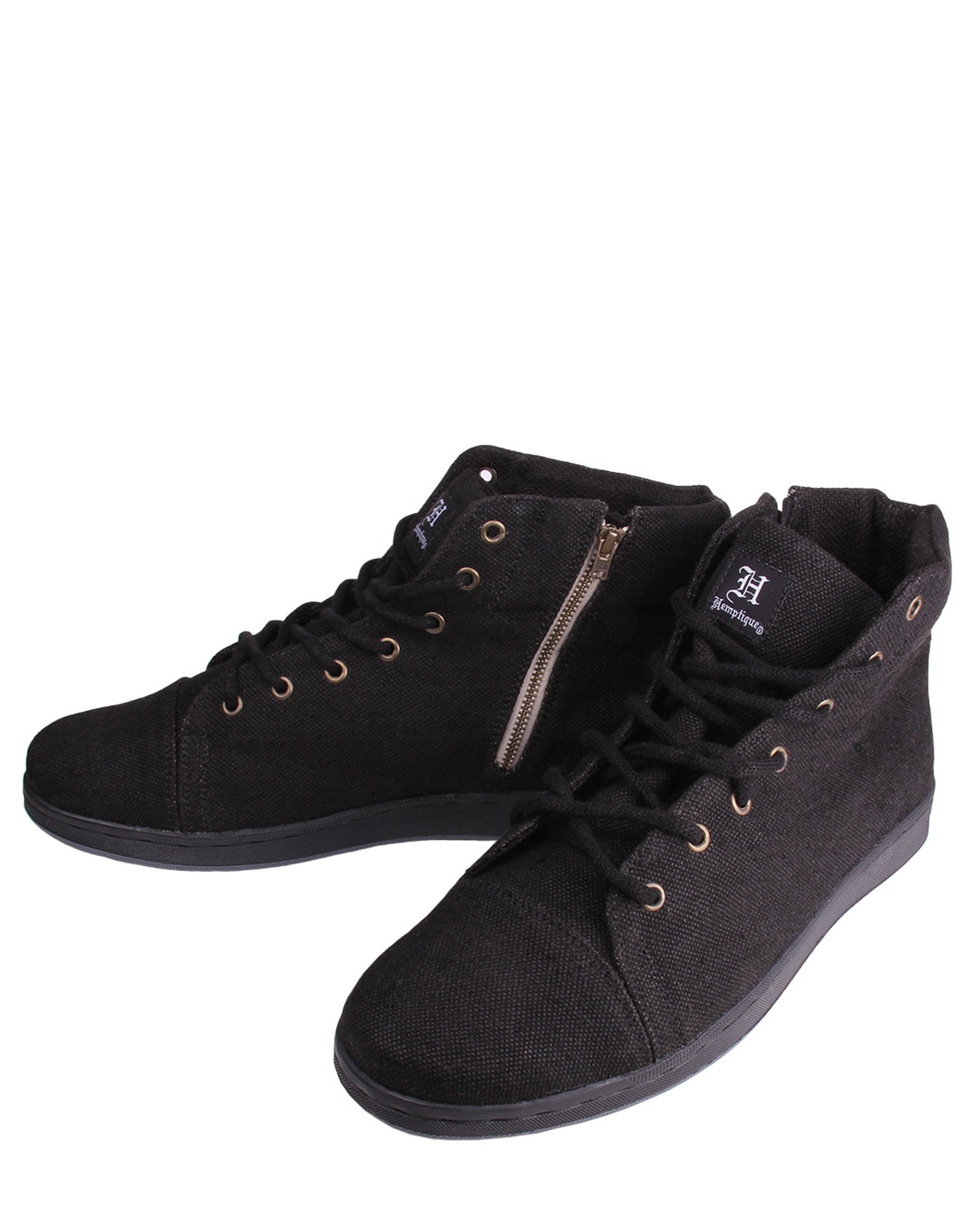 black hemp shoes by Hemptique