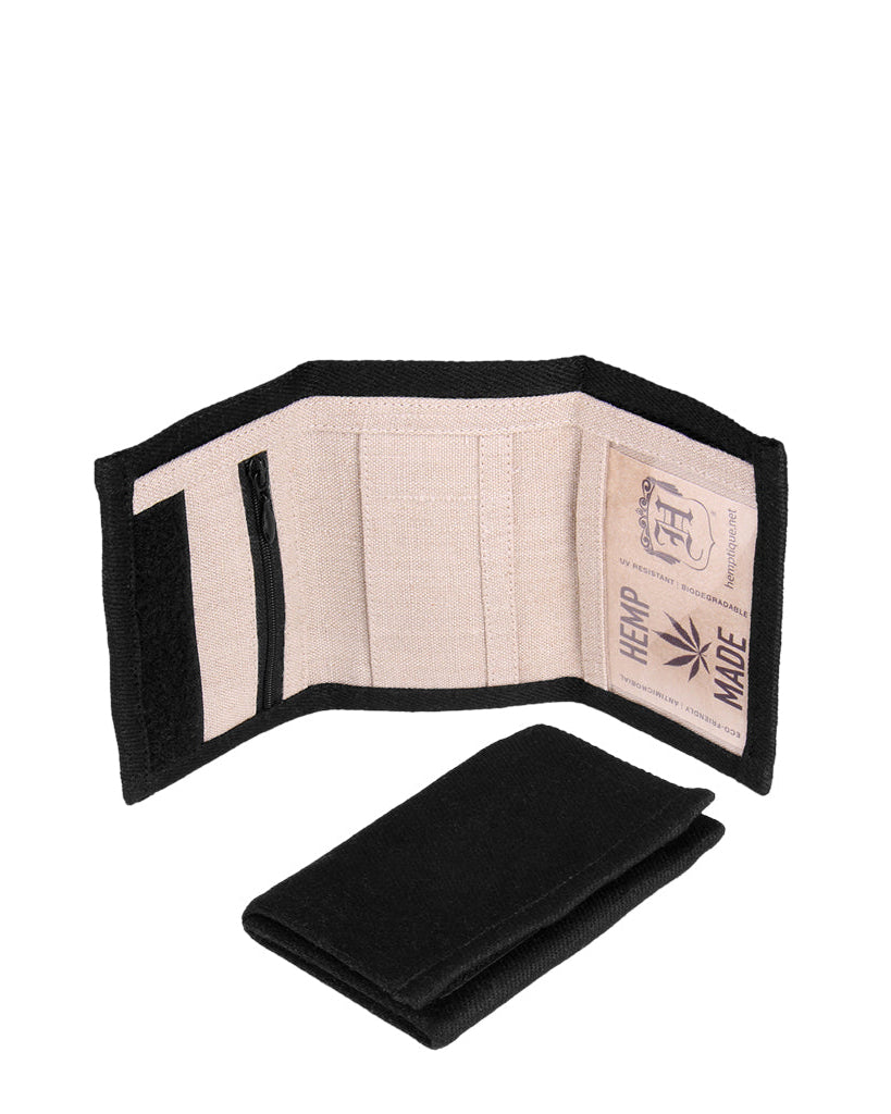 hemp tri fold wallet