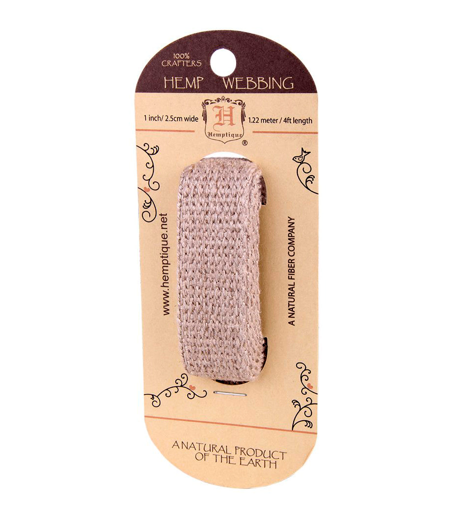 Hemp Webbing Card Natural