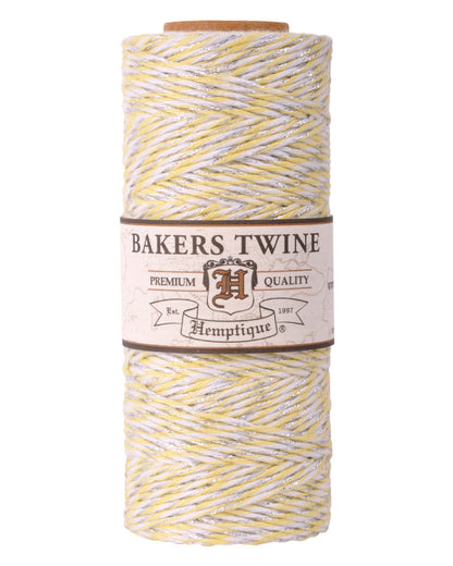 yellow silver metallic bakers twine 